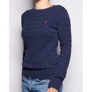 Ralph Lauren Navy Cable Knit Sweater